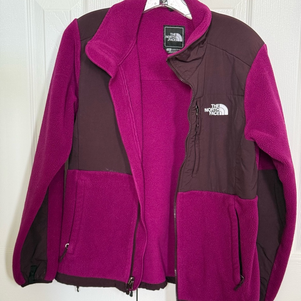 The North Face Women's Magenta and Purple Ski Jacket